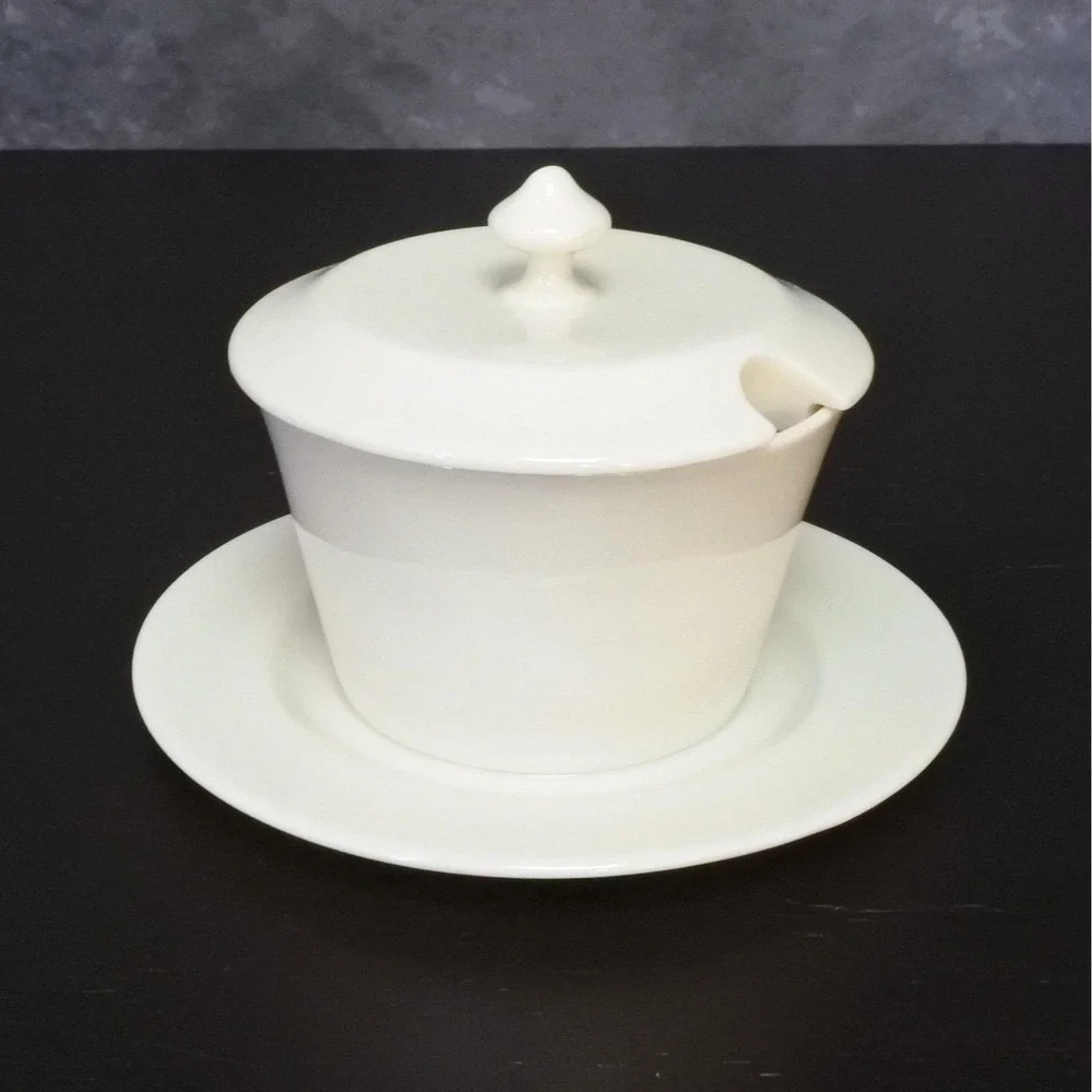 Vintage Lenox Ivory Porcelain Condiment Jam Jar